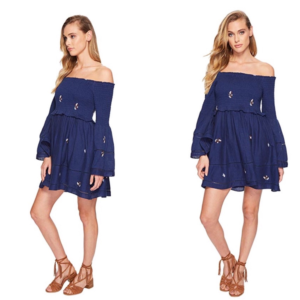 NWT Free People Counting Daises Embroidered Dress